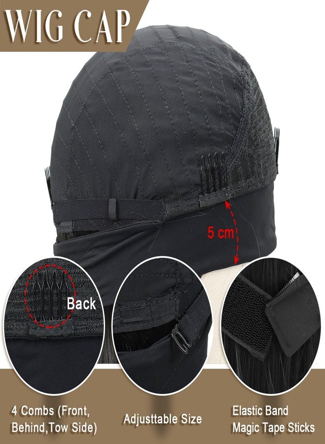 Colorful Queen Glueless Headband Wig Synthetic Long Black Body Wave Headband Wigs for Black Women Natural Looking Wavy Wig Heat Resistant 180% Density(16inch, 1B#) - Image 3